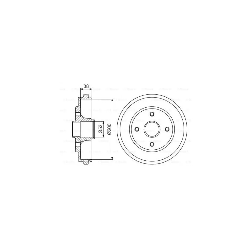 Stabdžių būgnas  BOSCH 0 986 477 229