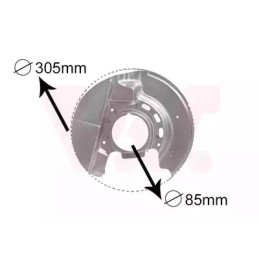 Stabdžių disko apsauga  VAN WEZEL 0620371