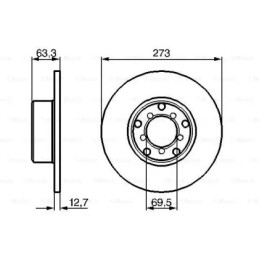 Stabdžių diskas  BOSCH 0 986 478 055