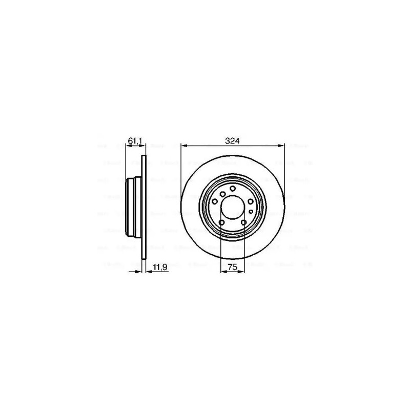 Stabdžių diskas  BOSCH 0 986 478 095