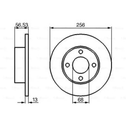 Stabdžių diskas  BOSCH 0 986 478 130
