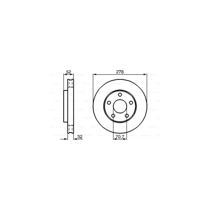 Stabdžių diskas  BOSCH 0 986 478 486