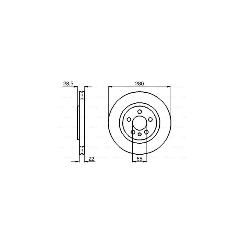 Stabdžių diskas  BOSCH 0 986 478 542