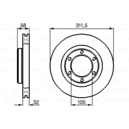 Stabdžių diskas  BOSCH 0 986 478 580