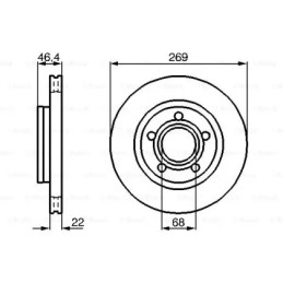Stabdžių diskas  BOSCH 0 986 478 574