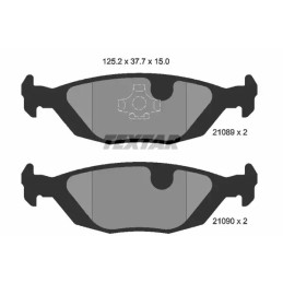 Diskinių stabdžių trinkelių rinkinys  TEXTAR 2108902