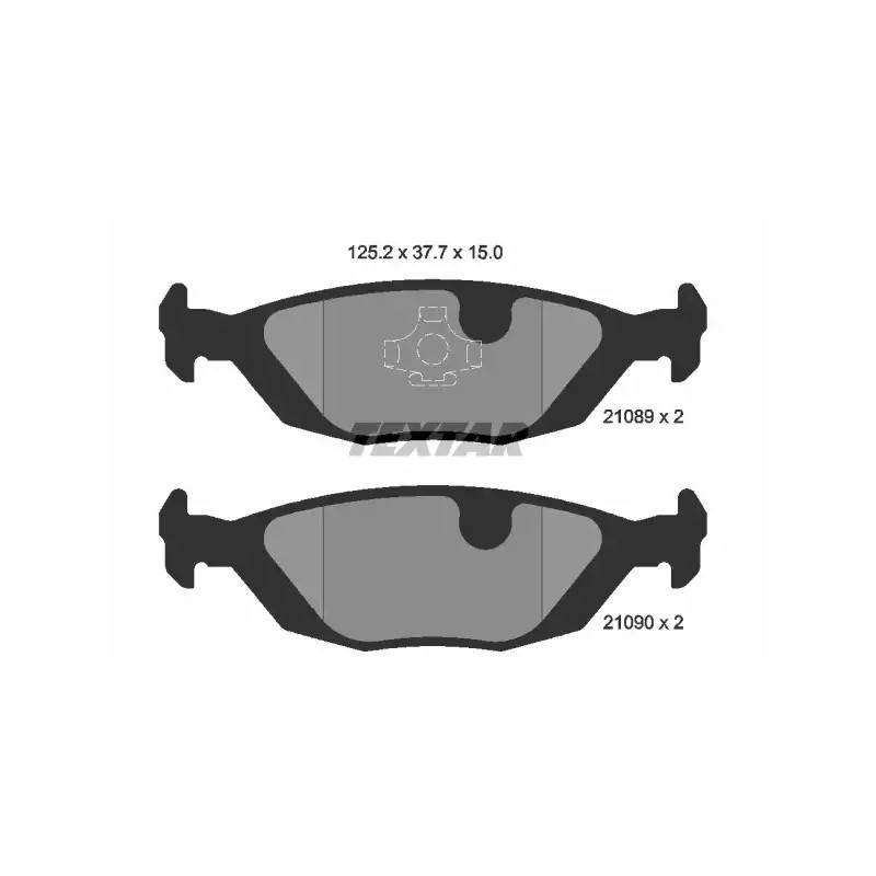 Diskinių stabdžių trinkelių rinkinys  TEXTAR 2108902