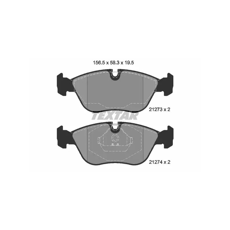 Diskinių stabdžių trinkelių rinkinys  TEXTAR 2127304