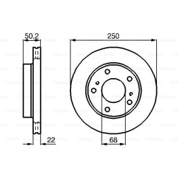 Stabdžių diskas  BOSCH 0 986 478 685
