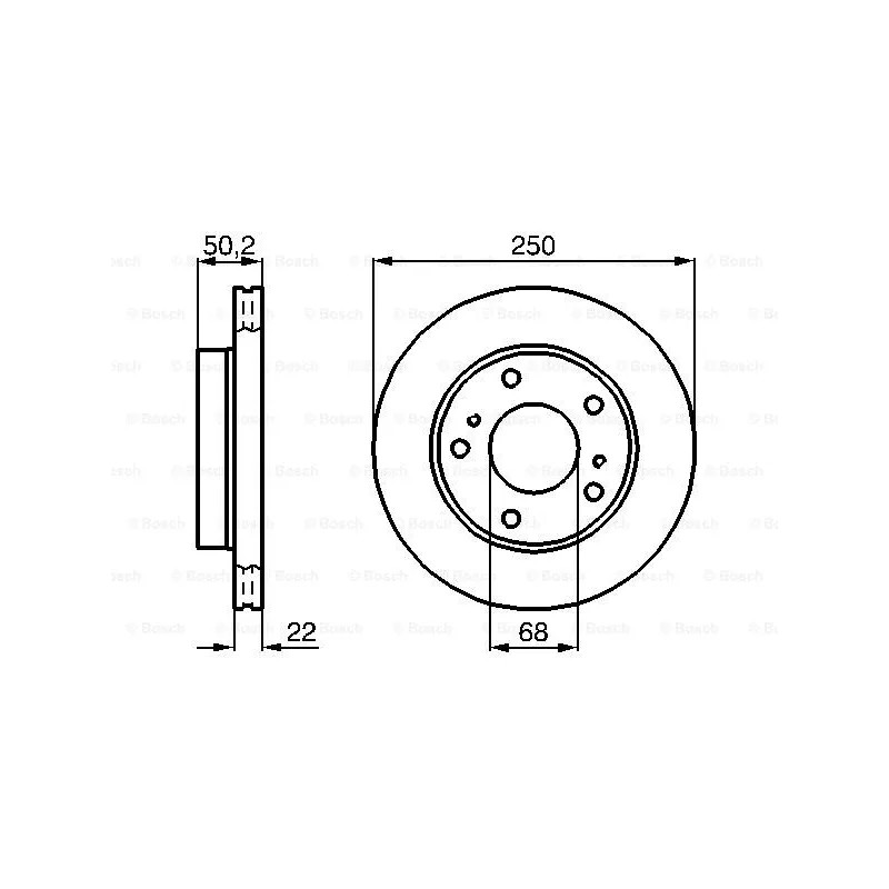 Stabdžių diskas  BOSCH 0 986 478 685
