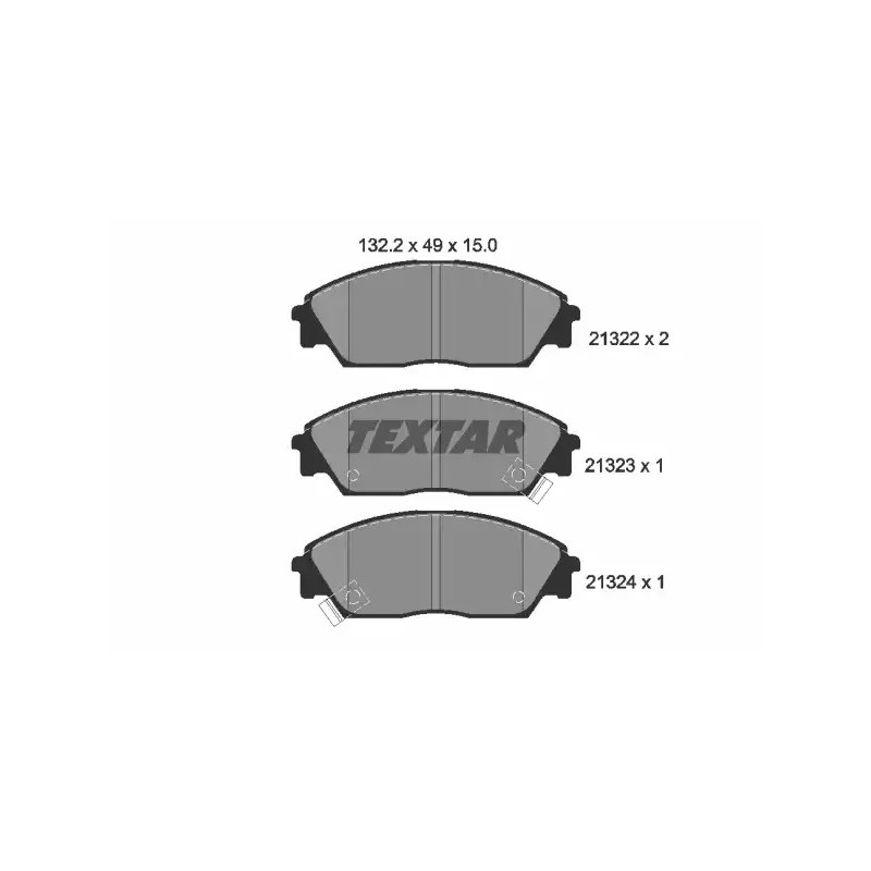 Diskinių stabdžių trinkelių rinkinys  TEXTAR 2132201