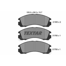 Diskinių stabdžių trinkelių rinkinys  TEXTAR 2136301