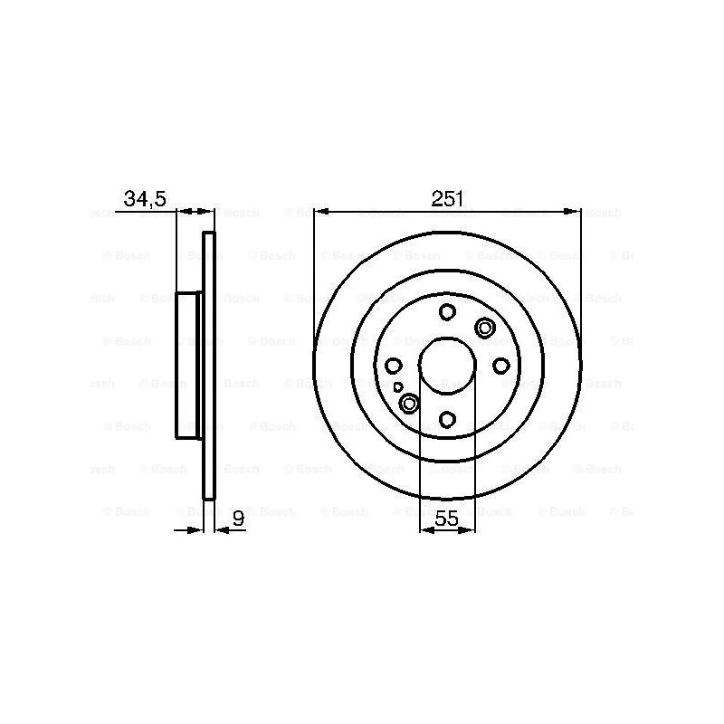 Stabdžių diskas  BOSCH 0 986 478 701