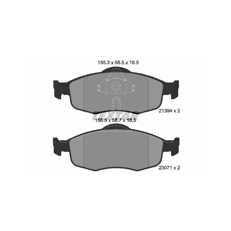 Diskinių stabdžių trinkelių rinkinys  TEXTAR 2139408