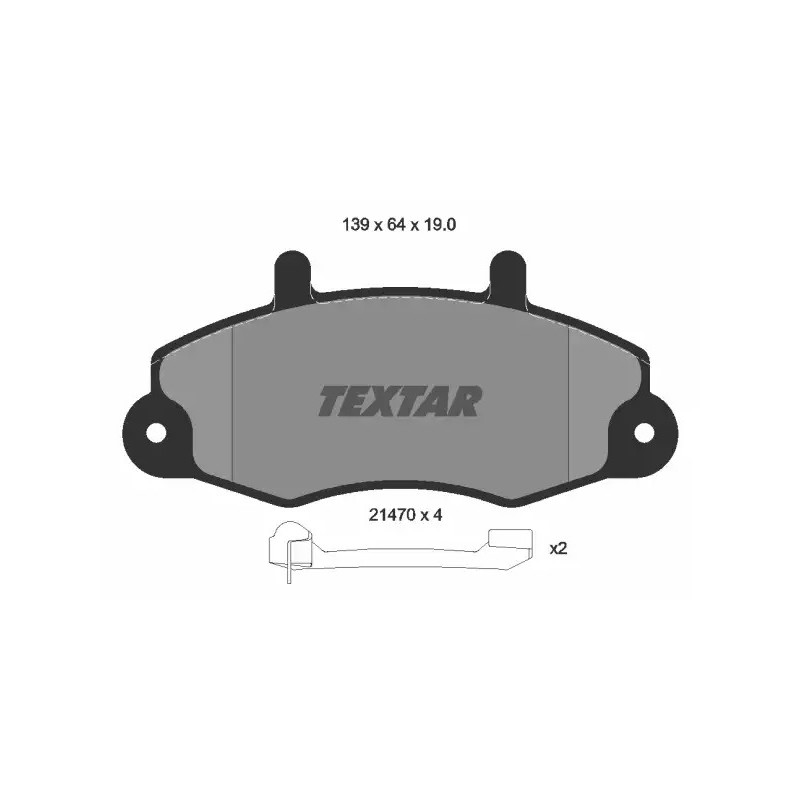Diskinių stabdžių trinkelių rinkinys  TEXTAR 2147002