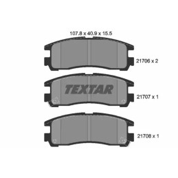 Diskinių stabdžių trinkelių rinkinys  TEXTAR 2170602