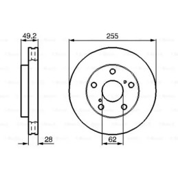 Stabdžių diskas  BOSCH 0 986 478 726