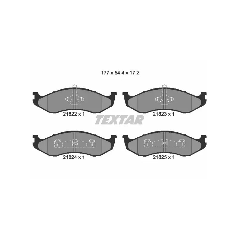 Diskinių stabdžių trinkelių rinkinys  TEXTAR 2182202