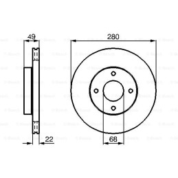 Stabdžių diskas  BOSCH 0 986 478 728
