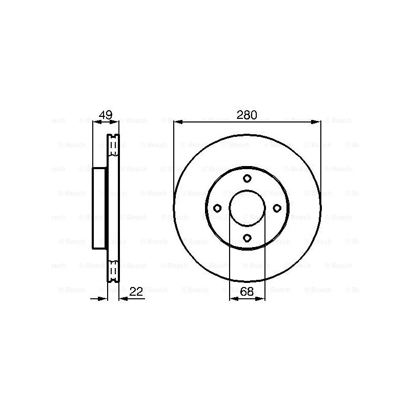 Stabdžių diskas  BOSCH 0 986 478 728