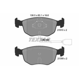 Diskinių stabdžių trinkelių rinkinys  TEXTAR 2191003