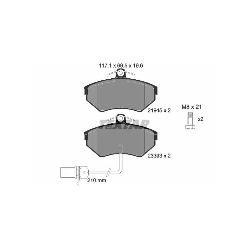 Diskinių stabdžių trinkelių rinkinys  TEXTAR 2194504