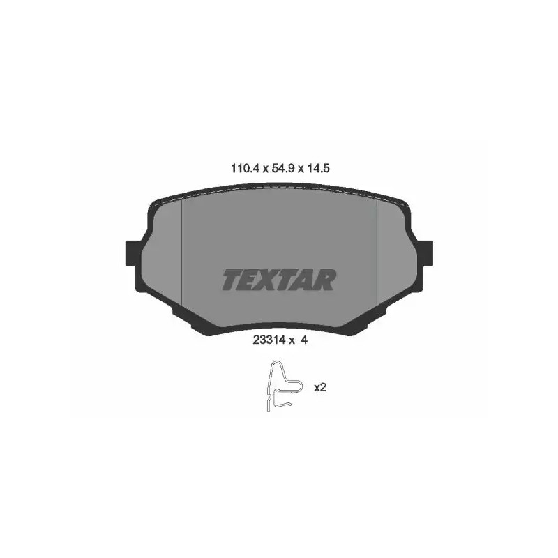 Diskinių stabdžių trinkelių rinkinys  TEXTAR 2331401