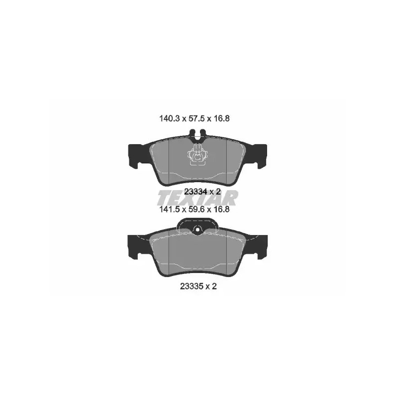 Diskinių stabdžių trinkelių rinkinys  TEXTAR 2333403