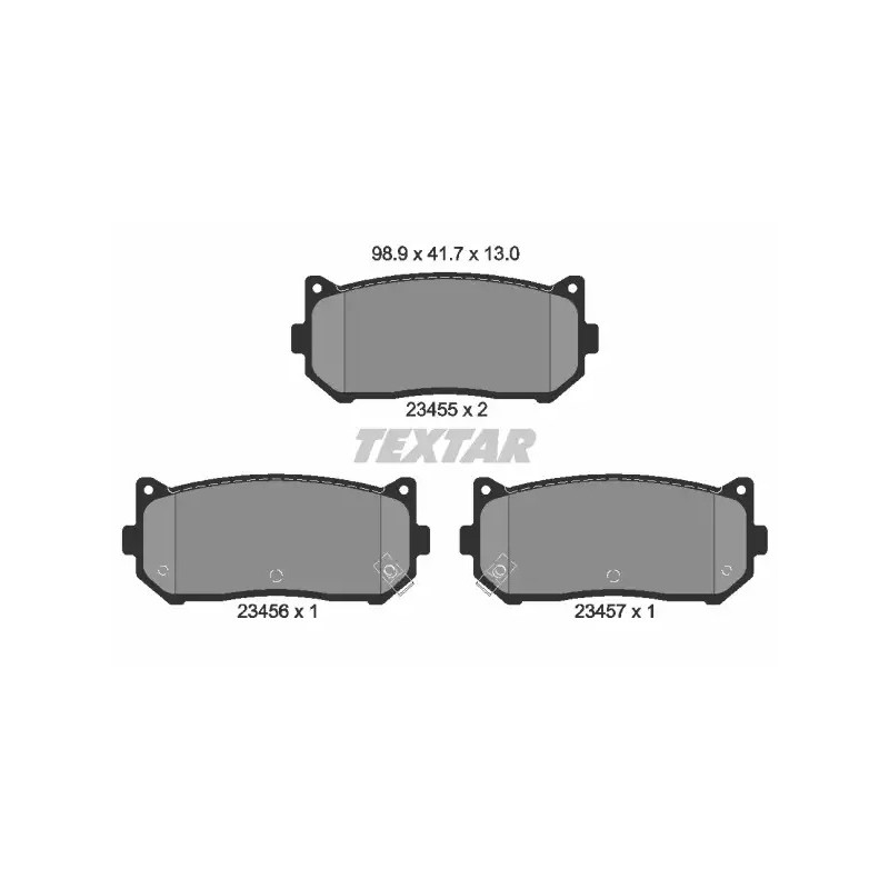 Diskinių stabdžių trinkelių rinkinys  TEXTAR 2345501