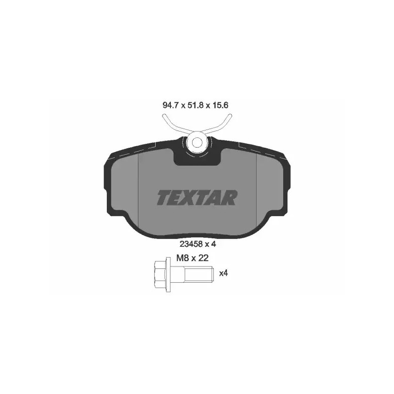 Diskinių stabdžių trinkelių rinkinys  TEXTAR 2345801