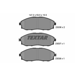 Diskinių stabdžių trinkelių rinkinys  TEXTAR 2353601