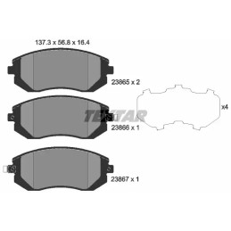 Diskinių stabdžių trinkelių rinkinys  TEXTAR 2386501