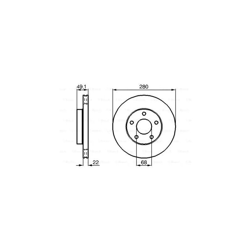 Stabdžių diskas  BOSCH 0 986 478 833