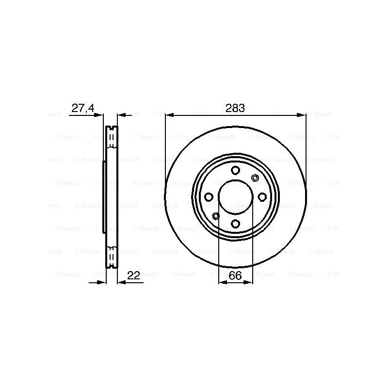 Stabdžių diskas  BOSCH 0 986 478 834