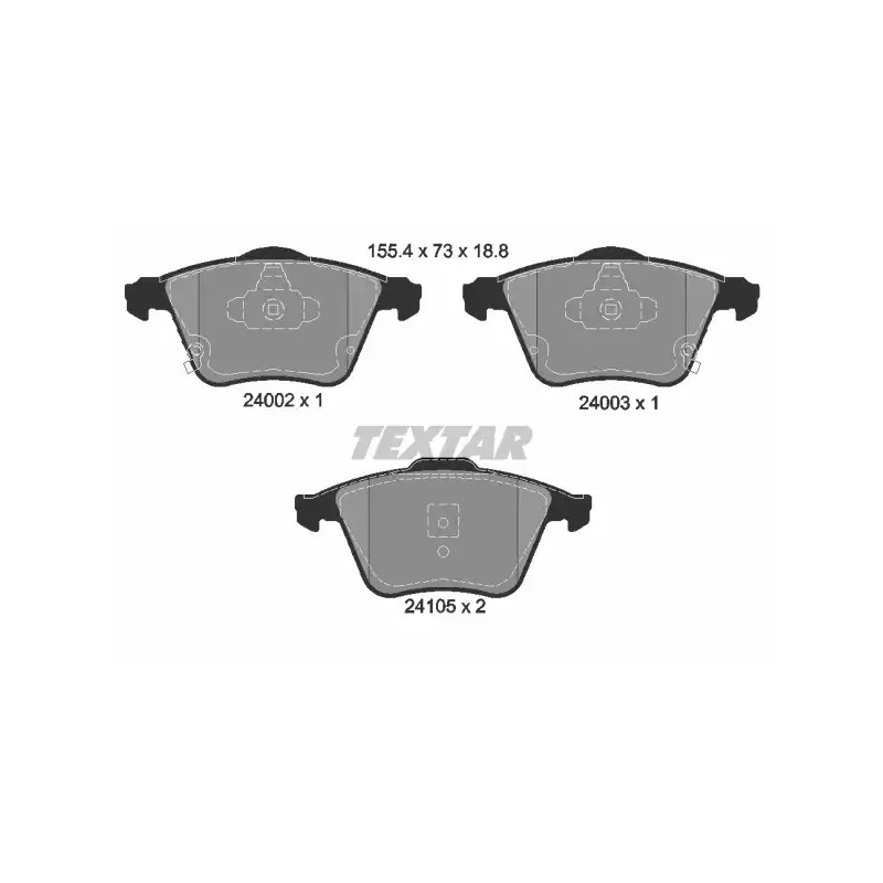 Diskinių stabdžių trinkelių rinkinys  TEXTAR 2400201