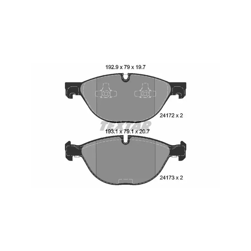 Diskinių stabdžių trinkelių rinkinys  TEXTAR 2417201