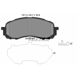 Diskinių stabdžių trinkelių rinkinys  TEXTAR 2437201