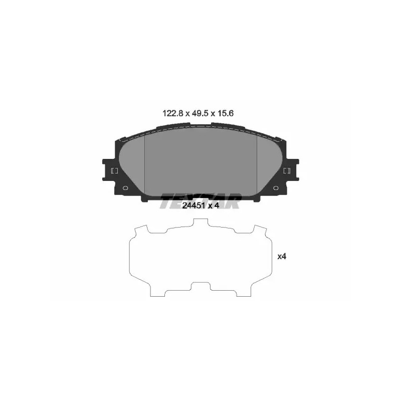 Diskinių stabdžių trinkelių rinkinys  TEXTAR 2445101