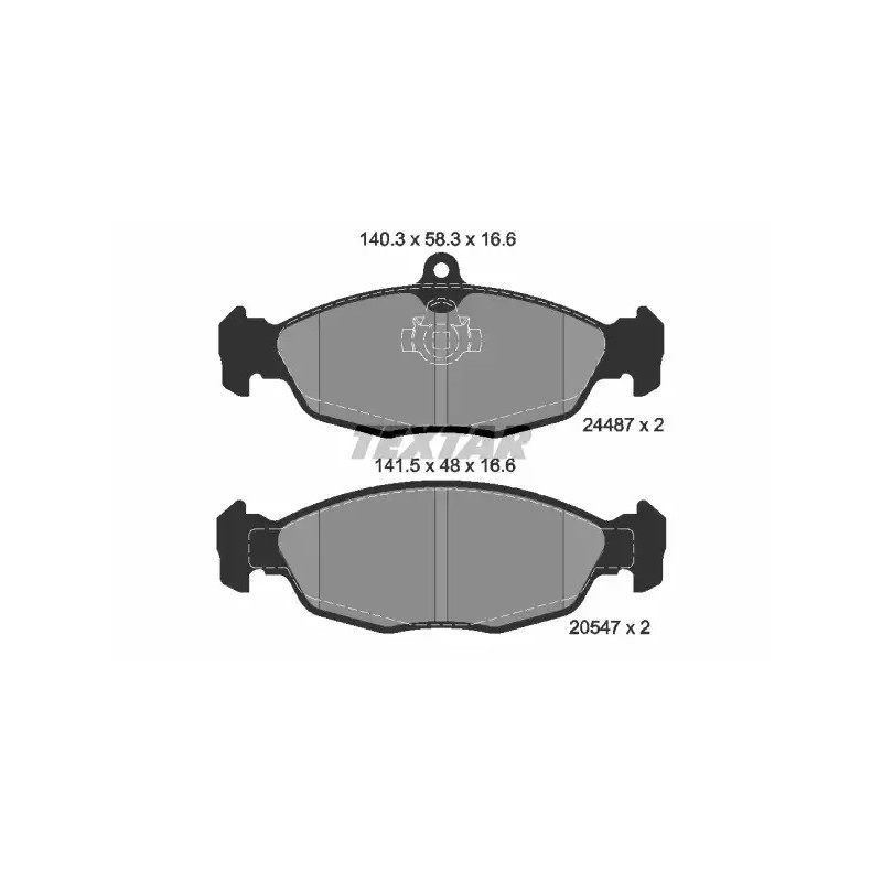 Diskinių stabdžių trinkelių rinkinys  TEXTAR 2448701
