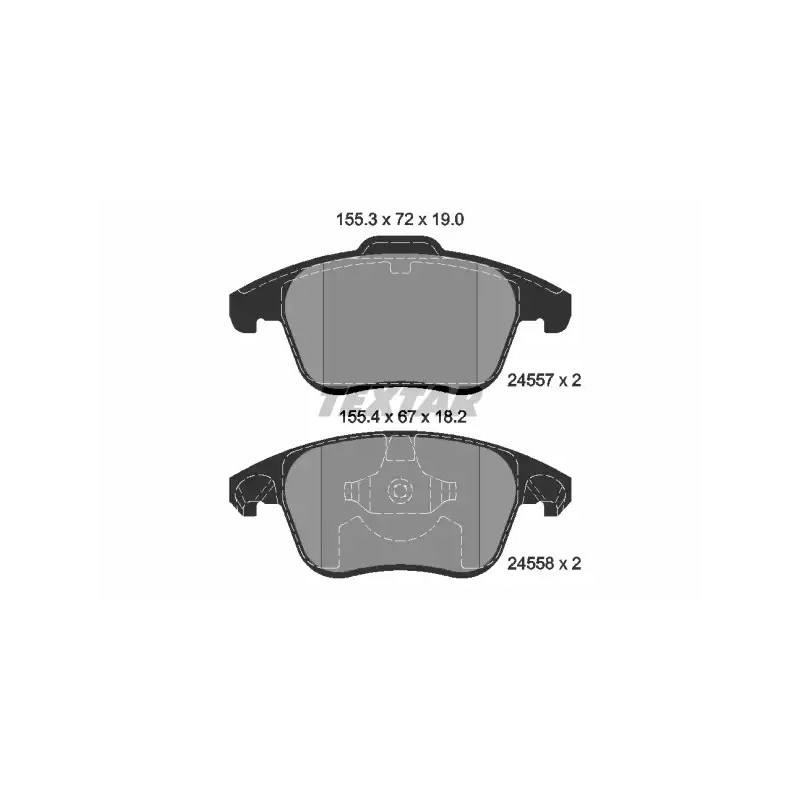 Diskinių stabdžių trinkelių rinkinys  TEXTAR 2455701