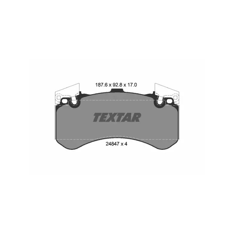 Diskinių stabdžių trinkelių rinkinys  TEXTAR 2484701