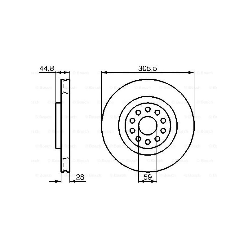 Stabdžių diskas  BOSCH 0 986 478 963