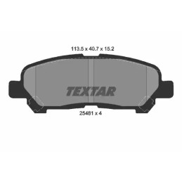 Diskinių stabdžių trinkelių rinkinys  TEXTAR 2548101