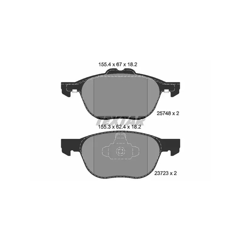 Diskinių stabdžių trinkelių rinkinys  TEXTAR 2574801