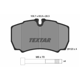 Diskinių stabdžių trinkelių rinkinys  TEXTAR 2912303