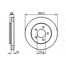 Stabdžių diskas  BOSCH 0 986 478 983