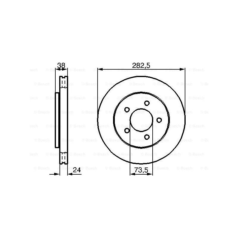 Stabdžių diskas  BOSCH 0 986 478 983
