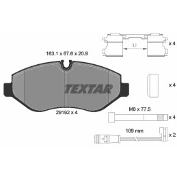 Diskinių stabdžių trinkelių rinkinys  TEXTAR 2919202