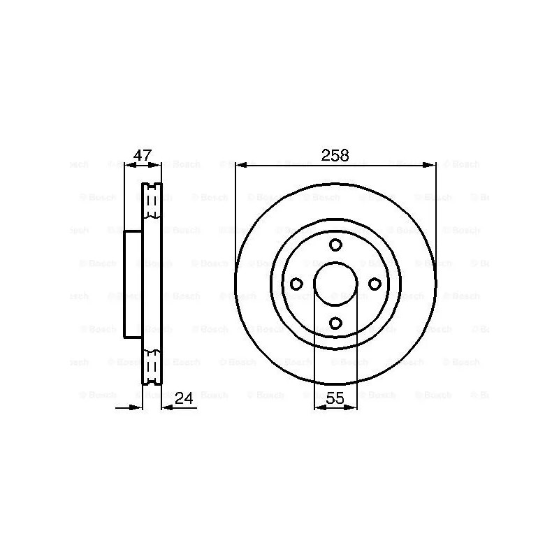 Stabdžių diskas  BOSCH 0 986 478 989
