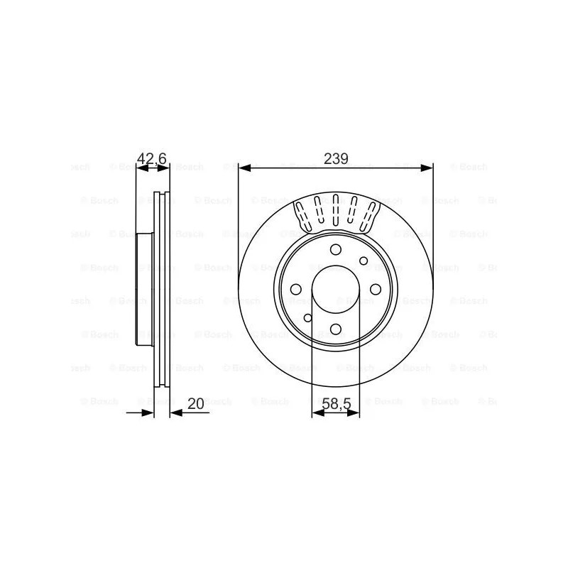 Stabdžių diskas  BOSCH 0 986 479 082